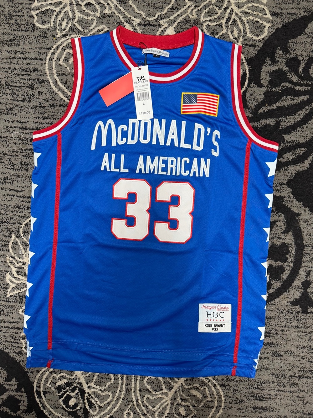 Kobe Bryant McDonald’s All American Blue #33 Basketball Jersey - HGC